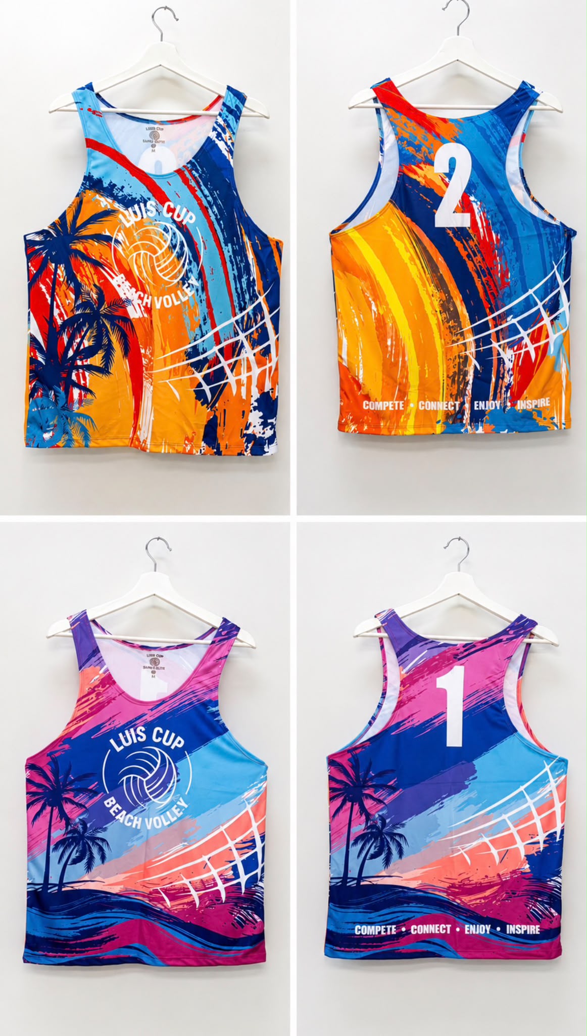 Luis Cup XIII reversible team jerseys in two colorways